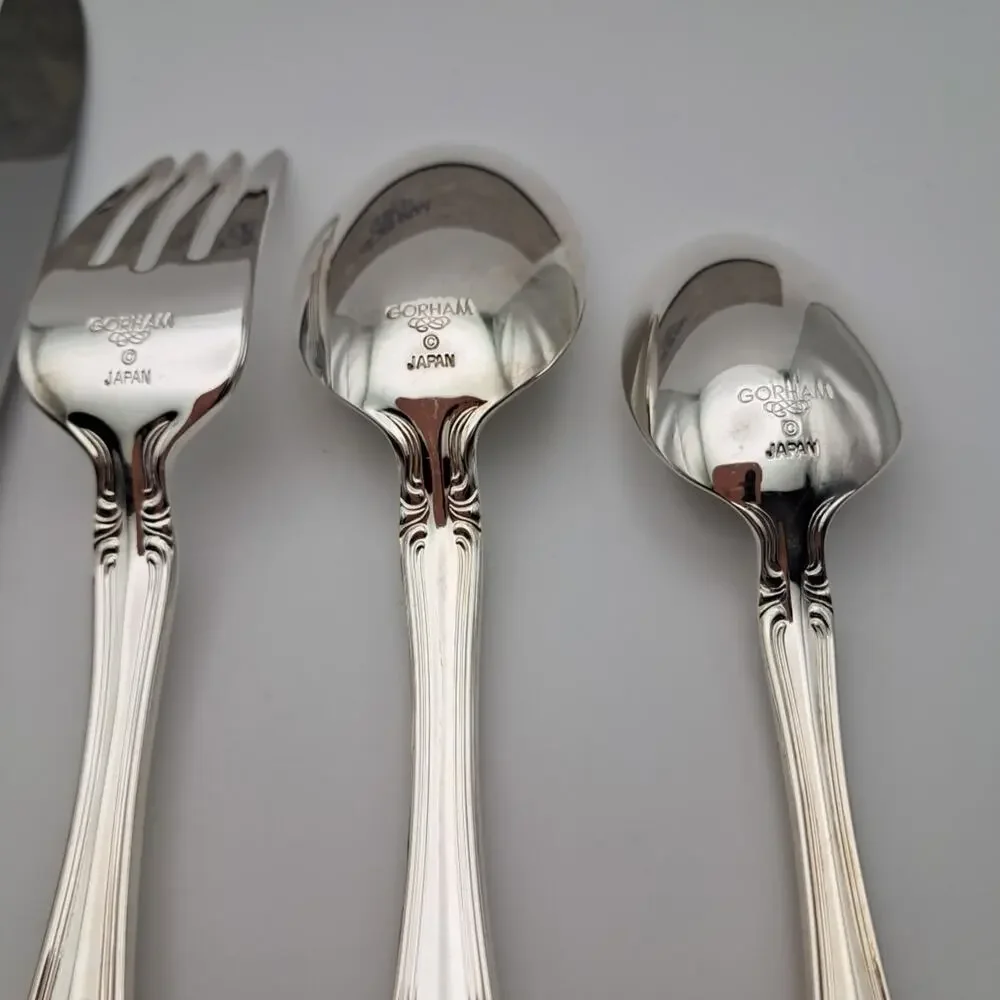 Gorham Valcourt Silverplate 5 Piece Place Set Flatware Japan No Place Fork!